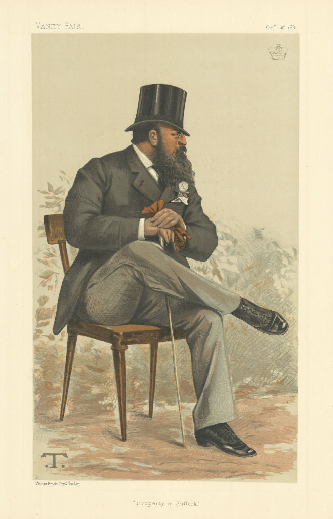 VANITY FAIR SPY CARTOON Lord Rendlesham 'Property in Suffolk' Suffolk. T 1881